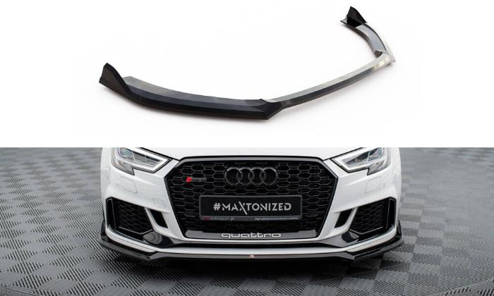 Audi RS3 8V (Facelift) Sedan 2017-2020 Frontsplitter V.4 Maxton Design i gruppen Bilmodeller / Audi / RS 3 2015+ / Styling hos DDESIGN AB (AU-RS3-8VF-S-FD4G)