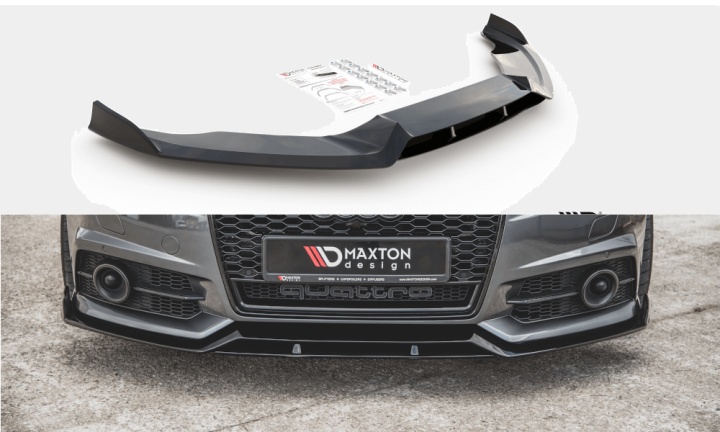 AU-S6-C7F-FFD1FP Audi S6 & A6 S-Line C7 Facelift 2014-2017 Frontsplitter V.1 Maxton Design