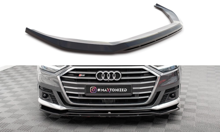 Audi S8 D5 2019-2021 Frontsplitter V.1 Maxton Design i gruppen Bilmodeller / Audi / A8 - S8 (D5) 2019+ hos DDESIGN AB (AU-S8-D5-FD1-FD1R)