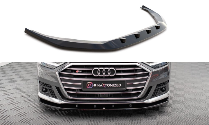 Audi S8 D5 2019-2021 Frontsplitter V.2 Maxton Design i gruppen Bilmodeller / Audi / A8 - S8 (D5) 2019+ hos DDESIGN AB (AU-S8-D5-FD2)