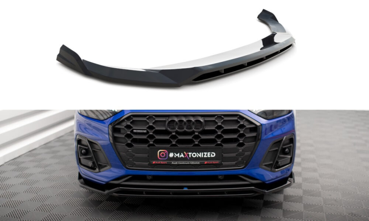Audi SQ5 / Q5 S-Line SUV / Sportback Mk2 Facelift 2020+ Frontsplitter V.1 Maxton Design i gruppen Välj bilmodell / Audi / Q5 (80A) 2017+ hos DDESIGN Scandinavia AB (AU-SQ5-2F-SB-FD1-FD1R)