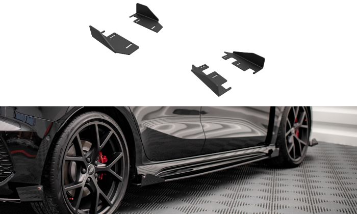 Audi RS3 Sportback 8Y 2020+ Sido Add-on Splitters Maxton Design i gruppen Bilmodeller / Audi / A3 - S3 - RS3 (8Y) 2020+ / Styling hos DDESIGN AB (AURS38YCNC-SRF1G)