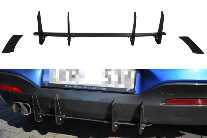 BM-1-F20F-M-CNC-RS1A BMW 1-Serie F20/F21 M-Sport LCI 2015-2019 Racing Diffuser V.1 Maxton Design