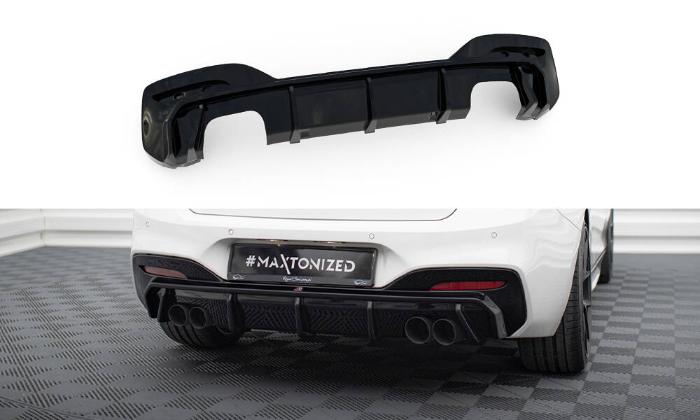 BMW 1-Serie F20/F21 M-Sport LCI 2015-2019 Diffuser V.3 (Dubbla utblås på båda sidorna) Maxton Design i gruppen Bilmodeller / BMW / 1-serie 2-serie (F20-F23) 2011-2019 / Styling / Bakspoiler hos DDESIGN AB (BM-1-F20F-M-RS3GOO_OO)