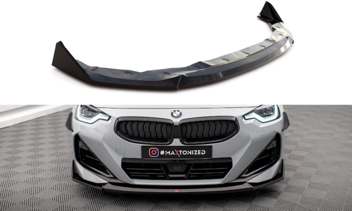 BMW 2-Serie Coupe M-Pack / M240i G42 2021+ Frontsplitter V.3 Maxton Design i gruppen Bilmodeller / BMW / 2-serie (G42) 2022+ hos DDESIGN AB (BM-2-42-MPACK-FD3)