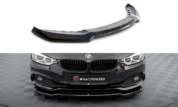 BMW 4 Gran Coupe F36 2014-2017 Frontsplitter V.1 Maxton Design i gruppen Bilmodeller / BMW / 3-serie-4-serie (F30-F36) 11-19 / Styling / Frontläppar hos DDESIGN AB (BM-4-F36-GC-FD1G)