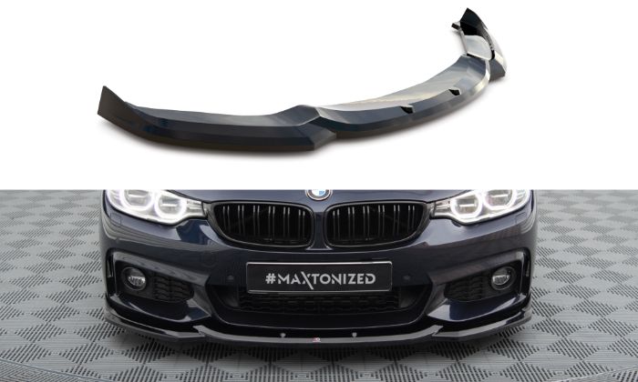 BMW 4 Gran Coupe M-Pack F36 2014-2017 Frontläpp / Frontsplitter V.2 Maxton Design i gruppen Bilmodeller / BMW / 3-serie-4-serie (F30-F36) 11-19 / Styling / Frontläppar hos DDESIGN AB (BM-4-F36-GC-MPACK-FD2G)