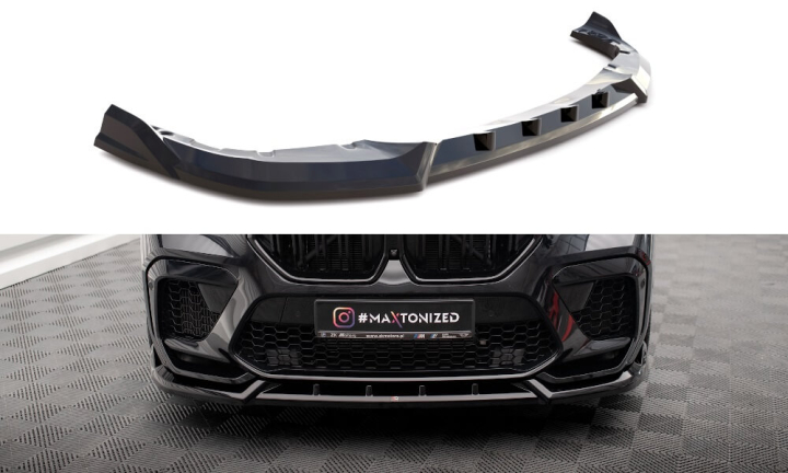 BMW X6 M F96 2020+ Frontsplitter V.2 Maxton Design i gruppen Bilmodeller / BMW / X6 (G06) 19+ hos DDESIGN AB (BM-X6-F96-M-FD2)