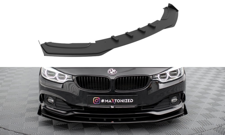 BMW 4 Gran Coupe F36 2014-2017 Street Pro Frontsplitter + Splitters V.1 Maxton Design  i gruppen Bilmodeller / BMW / 3-serie-4-serie (F30-F36) 11-19 / Styling / Frontläppar hos DDESIGN AB (BM4F36GCCNC-FD1-FSF1)