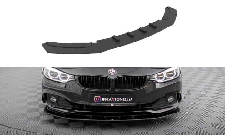 BMW 4 Gran Coupe F36 2014-2017 Street Pro Frontsplitter V.1 Maxton Design  i gruppen Bilmodeller / BMW / 3-serie-4-serie (F30-F36) 11-19 / Styling / Frontläppar hos DDESIGN AB (BM4F36GCCNC-FD1)