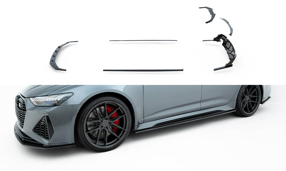 Audi RS6 C8 2019+ Kolfiber Komplett Splitterkit Maxton Design