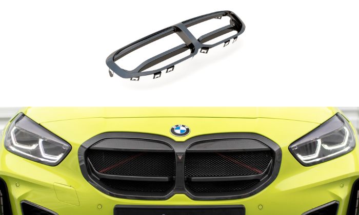 BMW 1 F40 M-Pack/ M135I 2019+ Kolfiber Grill Maxton Design i gruppen Bilmodeller / BMW / 1-serie (F40) 2019+ / Styling / Grillar hos DDESIGN AB (CF-BM-1-40-M-G1-245-P)