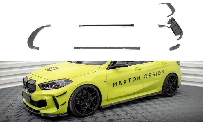 BMW 1-Serie F40 M-Sport inkl. M135i 2019+ Kolfiber Komplett Splitterkit Maxton Design i gruppen Bilmodeller / BMW / 1-serie (F40) 2019+ / Styling / Vingar hos DDESIGN AB (CF-BM-1-40-M-SET)