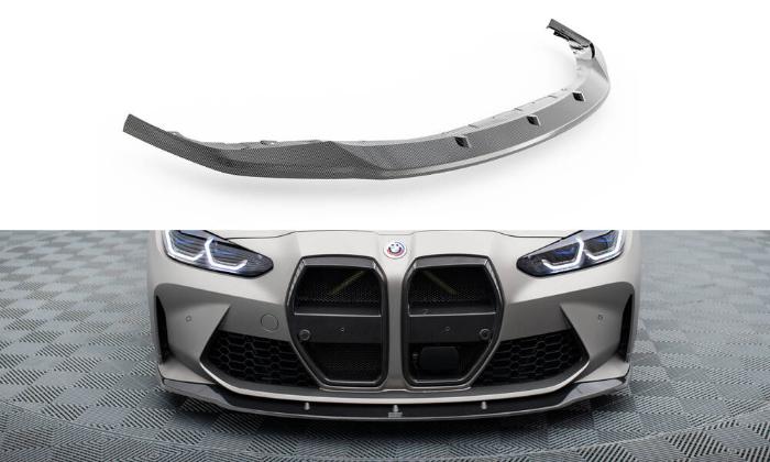 BMW M4 G82 / M3 G80 / G81 2021+ Kolfiber Frontsplitter V.3 Maxton Design i gruppen Bilmodeller / BMW / M4 4-serie (G82) 2021+ hos DDESIGN AB (CF-BM-4-G82-M-FD2-2-245-P)