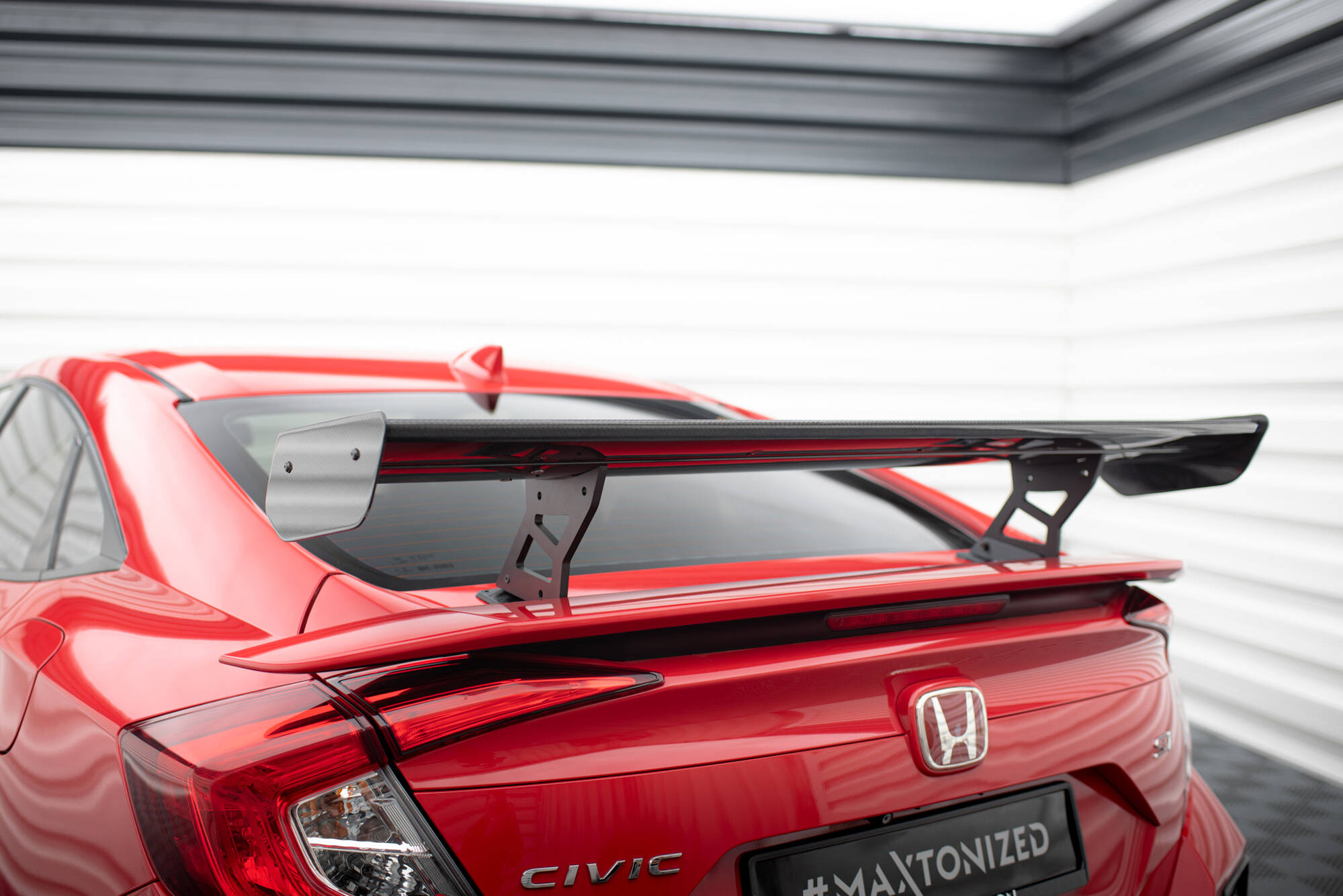 Honda Civic SI Mk10 2017-2019 Kolfibervinge med Smal Infästning Maxton