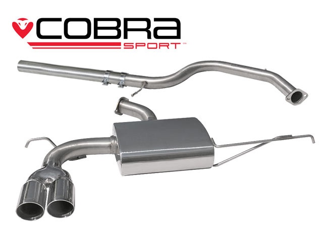 COBRA-AU03 Audi A3 (8P) 2.0 TDI 2WD 140PS (3-dörrars) 03-12 Catback (Dubbla utblås) (EJ DPF-modell) Cobra Sport