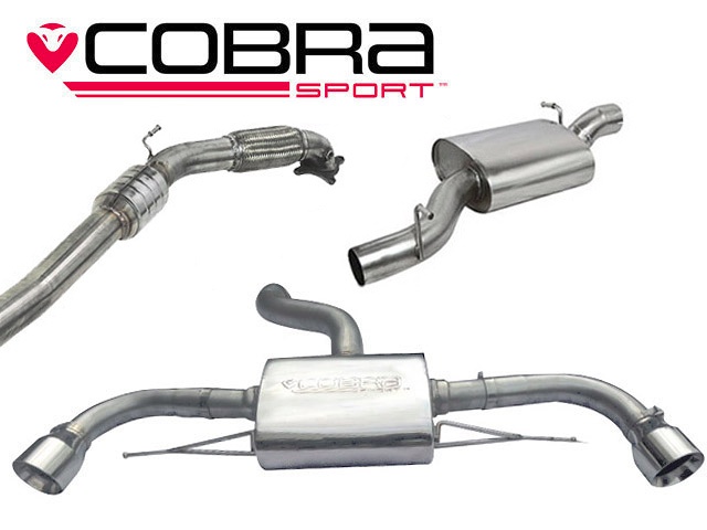 COBRA-AU26a Audi TT 2.0 TFSI (Mk2)  (Quattro) 12- Turboback-system (Med Sportkatalysator & Ljuddämpare) Cobra Sport