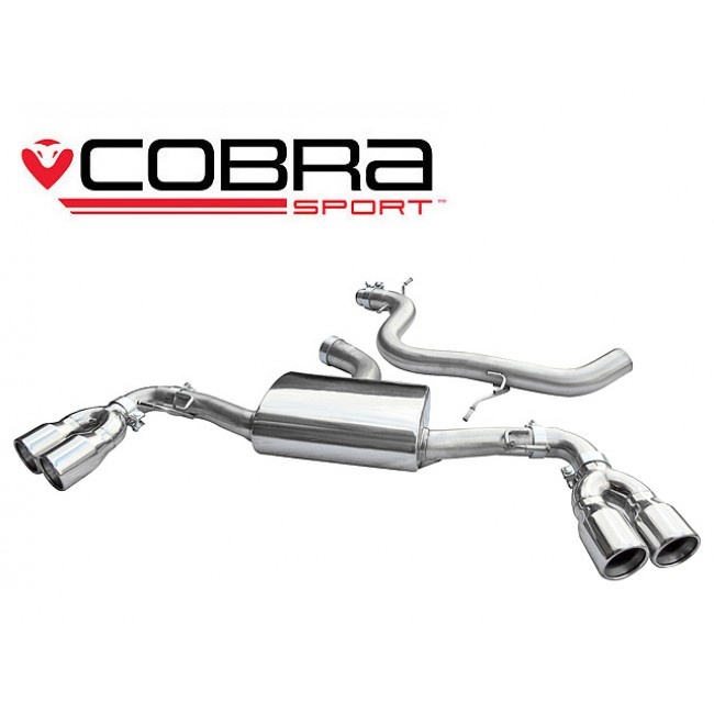 COBRA-AU29 Audi TT 1.8 & 2.0 TFSI (Mk2) (2WD) Quad Exit T/Ps 07-11 Catback Cobra Sport