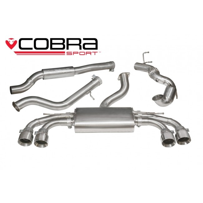 COBRA-AU75b Audi TTS 2.0 TFSI (MK3) (Quattro) Coupe 15- Turboback-system (Med Sportkatalysator & Ej Ljuddämpat) - Non-Valved Cobra Sport
