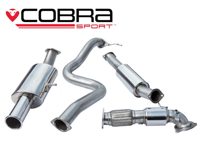 COBRA-FD67a Ford Fiesta Mk7 ST180 & ST200 13- Turboback-system (Med Sportkatalysator & Ljuddämpat) Singelutblås Cobra Sport