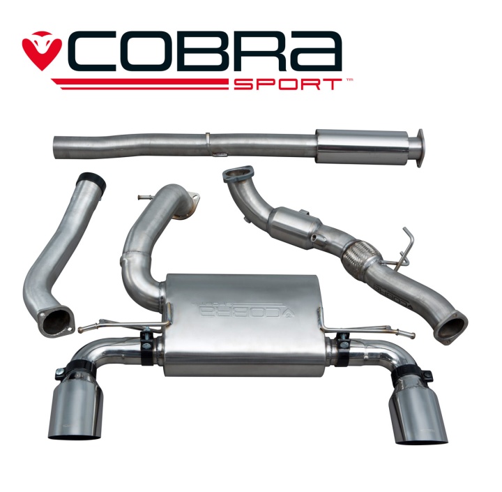 COBRA-FD89a Ford Focus RS (Mk3) 15- Turboback-system (Med Sportkatalysator & Ljuddämpare) (Non-Valved) Cobra Sport