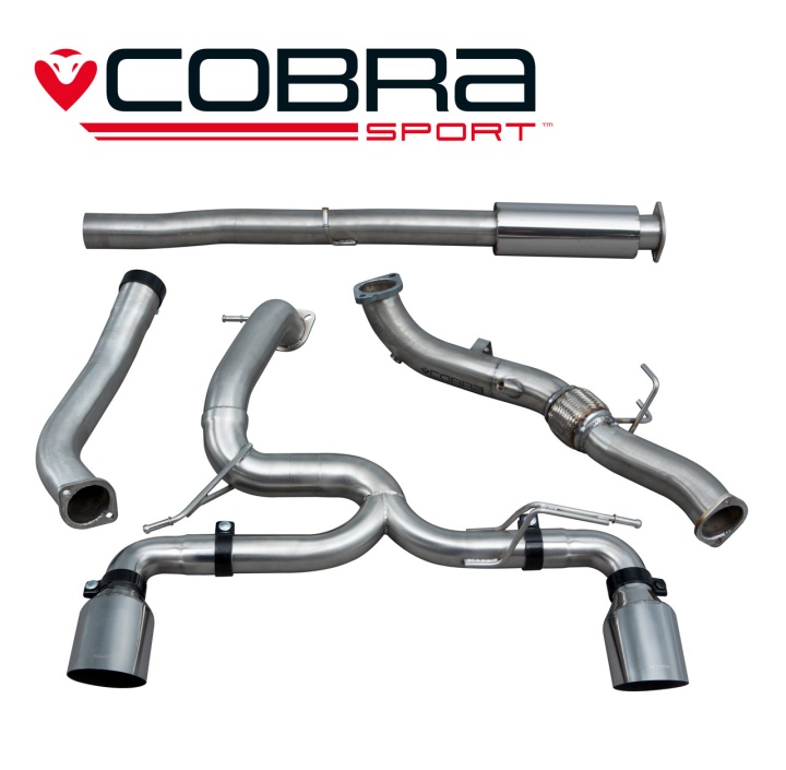 COBRA-FD96c Ford Focus RS (Mk3) 15- Turboback-system (Med De/Cat) Venom (Non-Valved) Cobra Sport