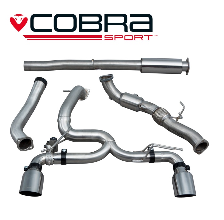 COBRA-FD97a Ford Focus RS (Mk3) 15- Turboback-system (Med Sportkatalysator) venom (Valved) Cobra Sport