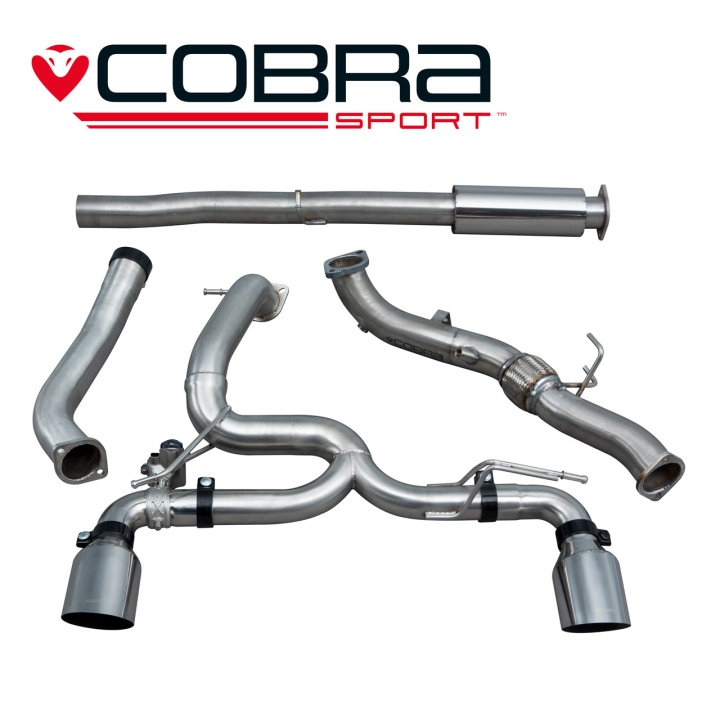 COBRA-FD97c Ford Focus RS (Mk3) 15- Turboback-system (Med De/Cat) Venom (Valved) Cobra Sport