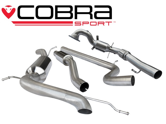 COBRA-SE39a Seat Ibiza Cupra / Boganegra 1.4 TSI 10-14 Turboback-system (Med Sportkatalysator & Ljuddämpare)Singel-utblås Cobra Sport