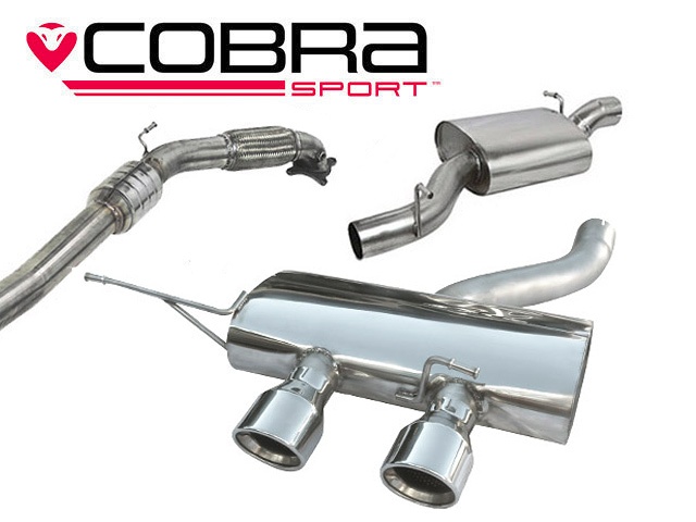 COBRA-VW27a Volkswagen Golf R Mk6 (5K) 09-12 Turboback-system (Med Sportkatalysator & Ljuddämpare) Cobra Sport