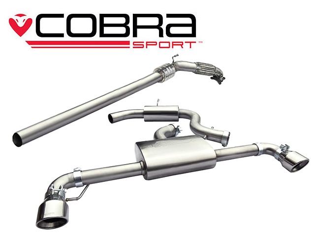 COBRA-VW38a Volkswagen Golf GTI Mk6 (5K) 09-12 Turboback-system (Med Sportkatalysator & Ljuddämpare) Cobra Sport