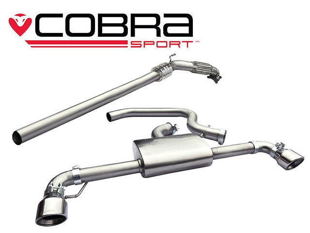 COBRA-VW38b Volkswagen Golf GTI Mk6 (5K) 09-12 Turboback-system (Med Sportkatalysator & Ej Ljuddämpat) Cobra Sport