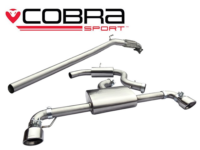 COBRA-VW38c Volkswagen Golf GTI Mk6 (5K) 09-12 Turboback-system (Med De-Cat & Ljuddämpare) Cobra Sport