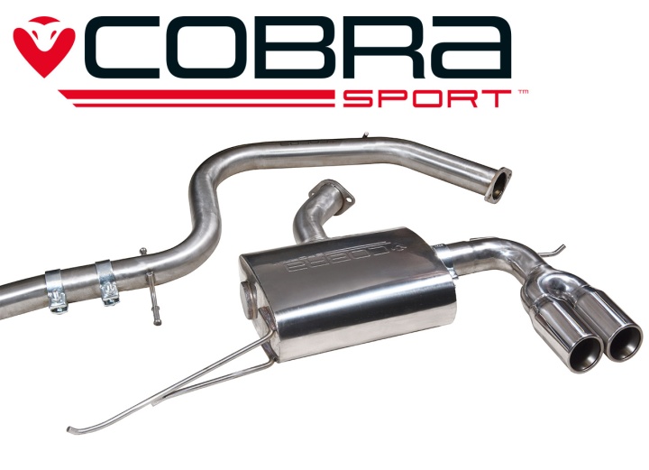 COBRA-VW54 Volkswagen Golf GTD Mk6 (5K) 170PS 09-13 Catback - Twin to one side / Passar std. bumper Cobra Sport