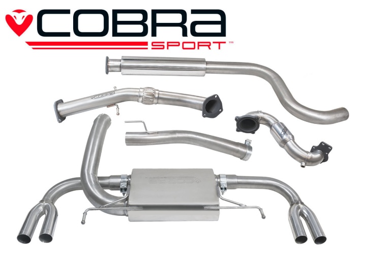 COBRA-VX25a Opel Astra J VXR 12- Turboback-system (Med Sportkatalysator & Ljuddämpare) Cobra Sport
