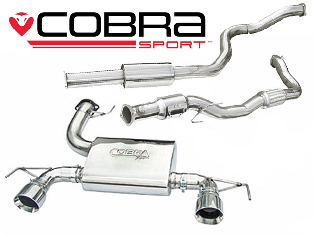 COBRA-VZ15a Opel Corsa D 10-14 Nurburgring Turboback-system (Med Sportkatalysator & Ljuddämpare) Cobra Sport