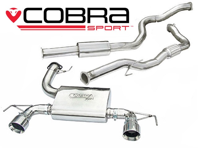 COBRA-VZ15c Opel Corsa D 10-14 Nurburgring Turboback-system (Med De-Cat & Ljuddämpare) Cobra Sport