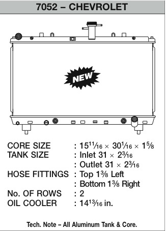 CSF7052 13+ Chevrolet Camaro SS Kylare CSF Radiators