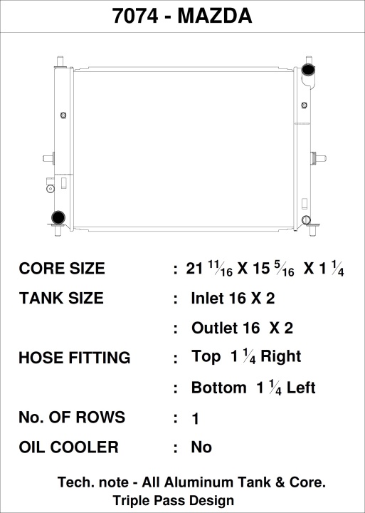 CSF7074 15+ Mazda Miata (ND) Kylare CSF Radiators