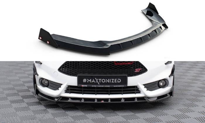 Ford Fiesta ST 2013-2017 Frontsplitter V.6 + Splitters Maxton Design i gruppen Bilmodeller / Ford / Fiesta MK7 Facelift 12-17 / Styling hos DDESIGN AB (FO-FI-7F-ST-FD6G-FSF1B)