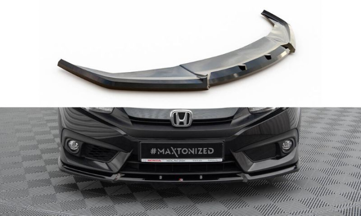 Honda Civic Mk10 2017-2022 Frontläpp / Frontsplitter V.1 Maxton Design i gruppen Bilmodeller / Honda / Civic FC - FK Standard 16-21 / Styling / Front hos DDESIGN AB (HO-CI-10-FD1G)