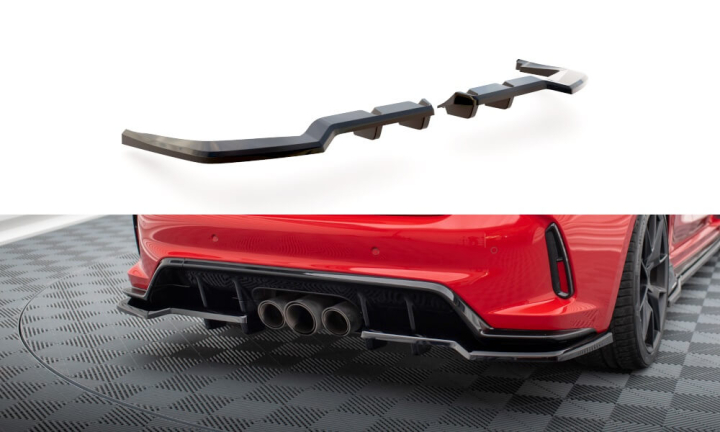 Honda Civic Type-R MK11 2023+ Bakre Splitter / Diffuser V.1 + Splitters Maxton Design i gruppen Bilmodeller / Honda / Civic FE - FL 2021+ hos DDESIGN AB (HO-CI-11-TYPE-R-RSD1G-RD1)