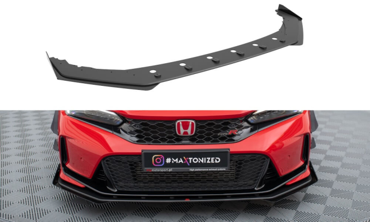 Honda Civic Type-R FL5 Mk11 2023+ Street Pro Frontsplitter + Splitters V.1 Maxton Design  i gruppen Bilmodeller / Honda / Civic FE - FL 2021+ hos DDESIGN AB (HOCI11TYPERCNC-FD1-FSF1)