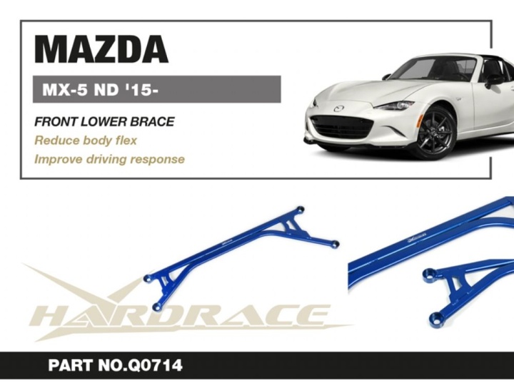 HR-Q0714 Mazda MIATA / MX-5 ND 15- (Manuell) Främre Nedre Förstärkning - 1Delar/Set Hardrace