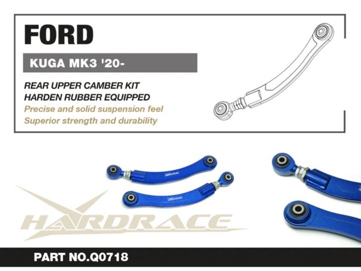 HR-Q0718 Ford KUGA 20+ Bakre Övre Camber-Stag (Förstärkta Gummibussningar) - 2Delar/Set Hardrace