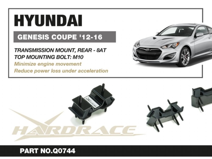 HR-Q0744 Hyundai GENESIS COUPE 12-16 (8AT) Växellådsfäste Bakre - 1Delar/Set (M10) Hardrace