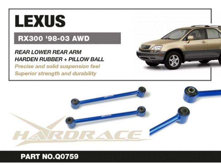 HR-Q0759 Lexus RX300 98-03 AWD Bakre Lateral Stag - Bakre (Pillowball + Förstärkt Gummi) - 2Delar/Set Hardrace