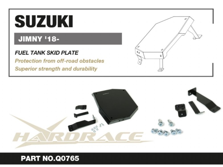 HR-Q0765 Suzuki JIMNY 18- Hasplåt Bensintank - 4Delar/Set Hardrace