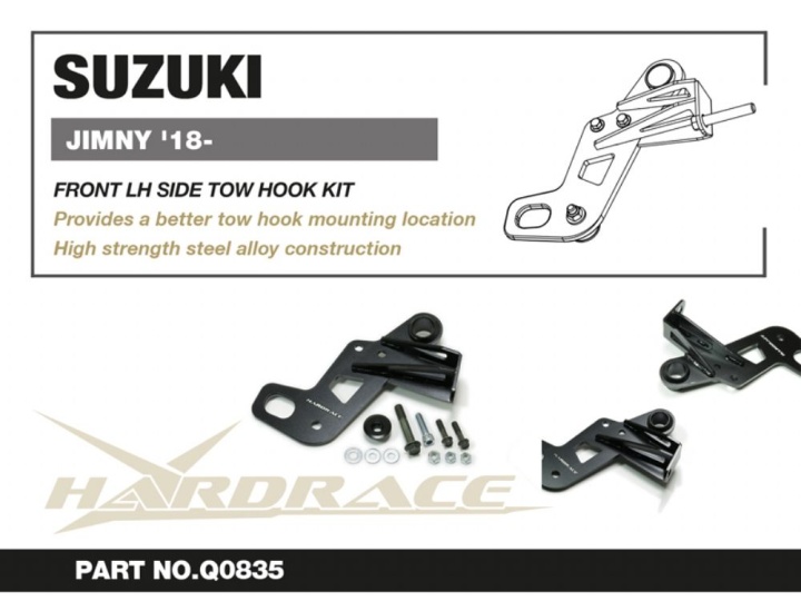 HR-Q0835 Suzuki JIMNY 18- Främre Dragögla Vänster sida - 1Delar/Set Hardrace