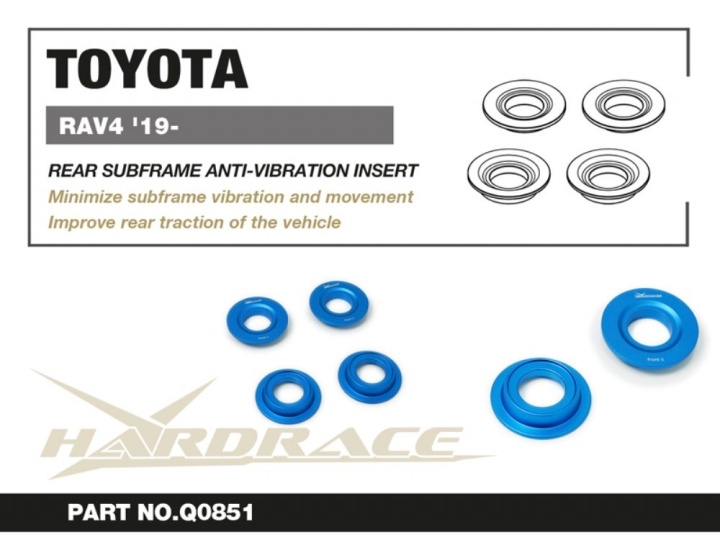 HR-Q0851 Toyota RAV4 19- Insatser Bakre Subframe - 4Delar/Set Hardrace